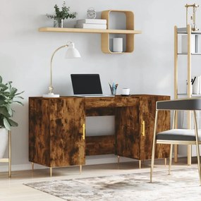 829537 vidaXL Бюро, опушен дъб, 140x50x75 см, инженерно дърво