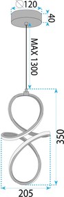 Висяща LED лампа LHJ091-1CP GOLD