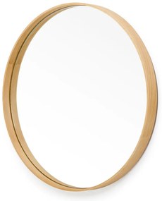 Стенно огледало с дъбова рамка Glance, ø 45 cm Galnce - Wireworks