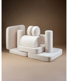 Кремав детски диван от букле 132 cm Settee – Wigiwama