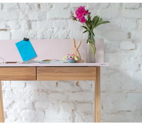 Сиво бюро с основа от ясенова дървесина, дължина 85 cm Luka - Ragaba