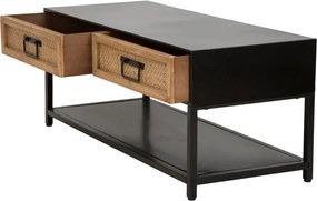 Черна/естествена метална маса за телевизор 95x38x38 cm Hanoi – Mauro Ferretti