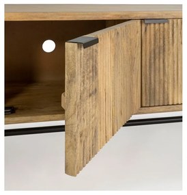 Маса за телевизор от масивно манго в естествен цвят 145x50x40 cm Mundra – MOME