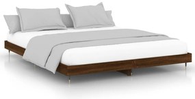 832116 vidaXL Рамка за легло без матрак Кафяв дъб Инженерна дървесина