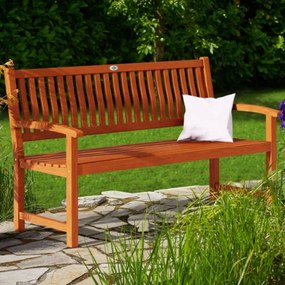 Градинска пейка от евкалиптова дървесина 152 cm