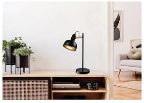 Черна метална настолна лампа (височина 56 cm) Reno - Candellux Lighting