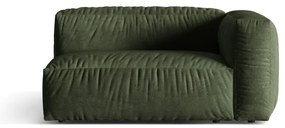 Зелен кадифен модул за диван (десен ъгъл) Martina – Micadoni