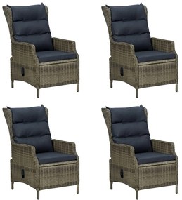 3068784 vidaXL Градински трапезен комплект, 5 части, кафяв