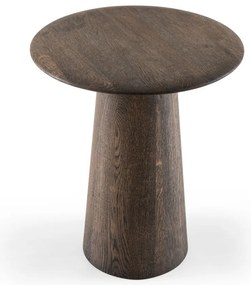 Кръгла странична масичка от масивен дъб ø 40 cm Mushroom – Gazzda