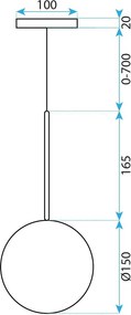 Пендел сфера 15cm APP1681-1CP