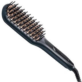 Четка за изправяне на коса Remington CB7400 Straight Brush, 230 C, 3 нива, Керамично покритие, Черен