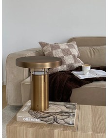 LED затъмняваща се настолна лампа в бронзов цвят с метален абажур (височина 28 cm) BringMe – Hübsch