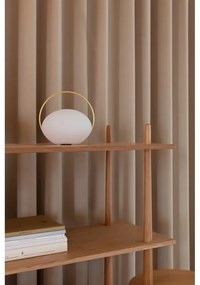 Бяла LED затъмняваща се настолна лампа (височина 19 cm) Orbit – UMAGE