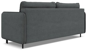 Тъмносив разтегателен диван с място за съхранение 226 cm Luana – Makamii