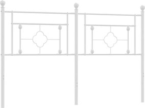 374423 vidaXL Метална резервна табла за легло, бяла, 160 см