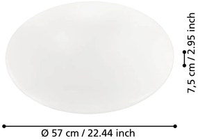 Бяло LED осветително тяло за таван GIRON – EGLO