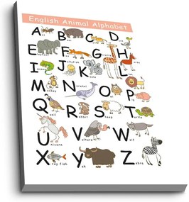 Детска картина 45x70 cm Alphabet - Wallity