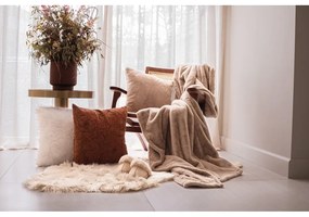 Кафяво одеяло от изкуствена кожа 150x200 cm Ruby – Tiseco Home Studio