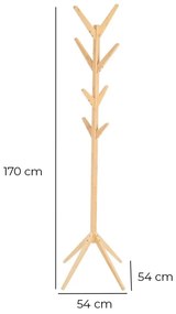 Бамбукова стойка за връхни дрехи в естествен цвят – Casa Selección