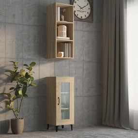 812486 vidaXL Стенен шкаф, дъб сонома, 34,5x32,5x90 см, инженерно дърво