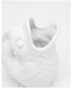 Бяла ръчно изработена ваза Pez Blanco - Velvet Atelier