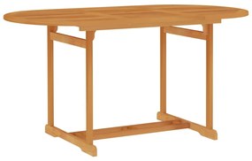 3059538 vidaXL Градински трапезен комплект, 7 части, тиково дърво масив