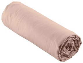 Розов еластичен чаршаф от памук перкал 160x200 cm Percaline – douceur d'intérieur