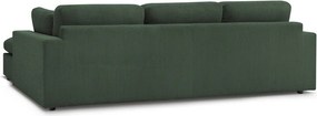 Зелен ъглов диван от рипсено кадифе Belair – Bobochic Paris