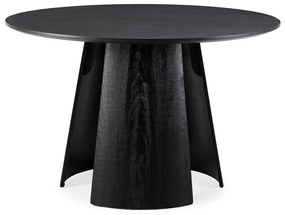 Кръгла трапезна маса с черен плот за маса ø 120 cm Zuri – MOME