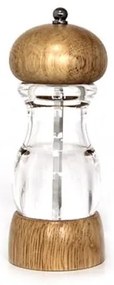 Horecano - Акрилна мелничка за черен пипер/сол с дървено капаче 19см (180998-2)