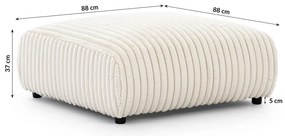 Кремава табуретка от рипсено кадифе Justin – Ropez