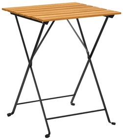 313158 vidaXL Бистро маса, 55x54x71 см, акациево дърво масив