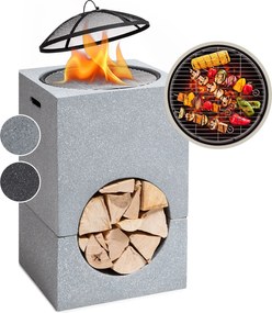 Blumfeldt Monolith, огнище с грил, MGO и стоманен корпус, включително защита от искри