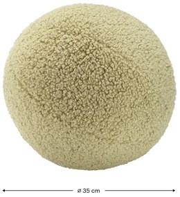 Зелена детска възглавница за диван от букле Ball – Wigiwama