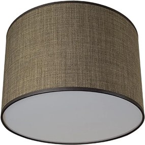 Плафон ЛИОН, ø300, патина, абажур Сами Кафяв, 1xE27