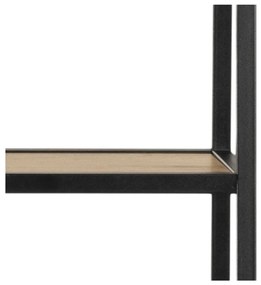 Черна етажерка в дъб 77x175 cm Seaford - Actona