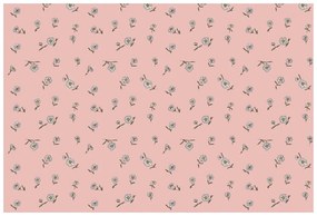 Самозалепващ тапет – Розов фон с бели цветчета