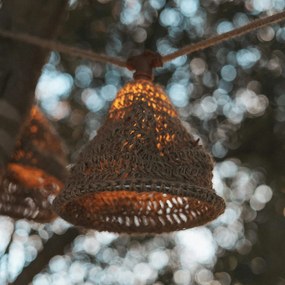 Кабели с крушки кафяви 8м вкл. LED 10 крушки IP44 соларни акумулаторни - Maro