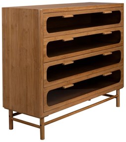 Бамбуков скрин в естествен цвят 105x88x38 cm Caroun – Dutchbone