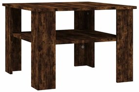 815264 vidaXL Кафе маса, опушен дъб, 60x60x42 см, инженерно дърво