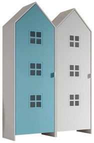 Детски гардероб в бял и светлосин цвят 115x171,5 cm CASAMI BRUGES – Vipack