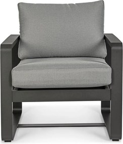 Сив метален градински стол Merrigan – Bizzotto