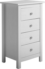 Бял висок скрин от масивен бор 46x80 cm Berna – Marckeric