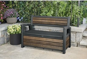 Тъмнокафява пластмасова градинска пейка Deco – Keter