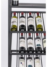 Черна метална стойка за вино за 20 бутилки, 48x180 cm Cantor - Zuiver