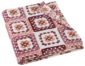 Розово одеяло от микроплюш 130x170 cm Crochet Print – Catherine Lansfield