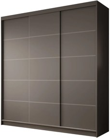 Гардероб Hansa 200 с плъзгащи врати-Черен