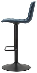 Бар стол с регулируема височина в петролен и черен цвят (височина на седалката 61 cm) Malia – Mauro Ferretti