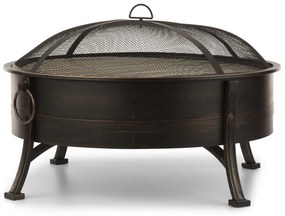 Blumfeldt Catania 2-in-1, купа за огън Ø80см, защита от искри, Ø70см грил, стомана, античен дизайн