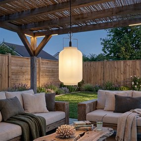 Външна висяща лампа бяла 20 см с щепсел IP44 - Pion